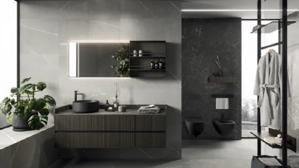 Mobile da Bagno Modo Project 11 in Rovere e Gres di Altamarea