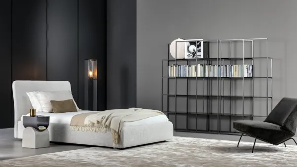 Letto singolo con box contenitore Tonight di Bonaldo