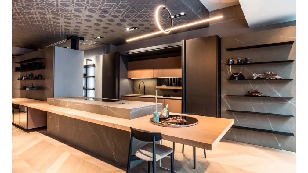 Cucina Design con penisola Arkè 04 di Pedini